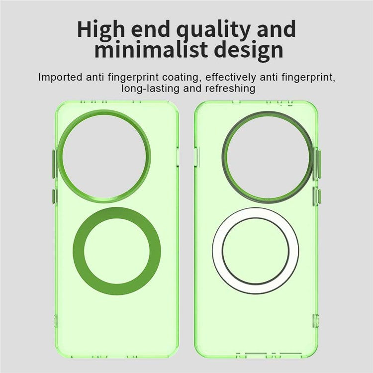 For OnePlus 13 Case Compatible with MagSafe PC+TPU+PET Anti-Drop Phone Cover - Green