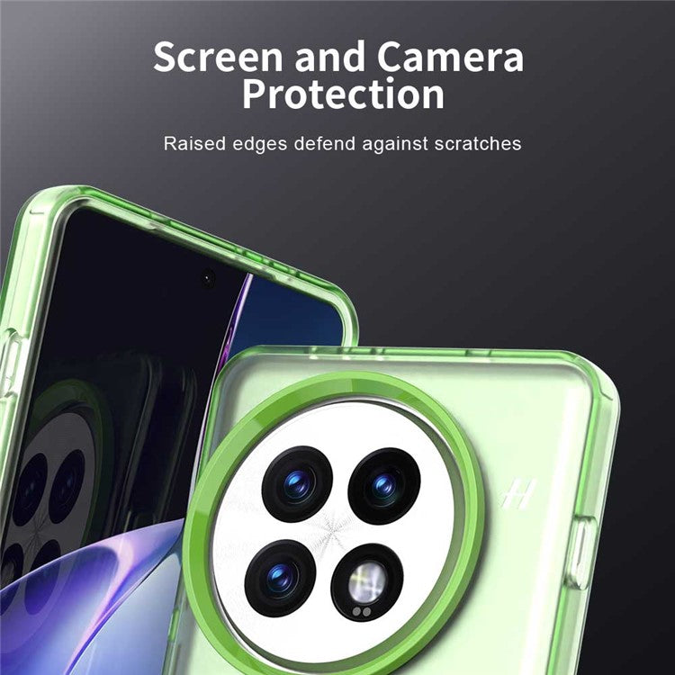 For OnePlus 13 Case Compatible with MagSafe PC+TPU+PET Anti-Drop Phone Cover - Green