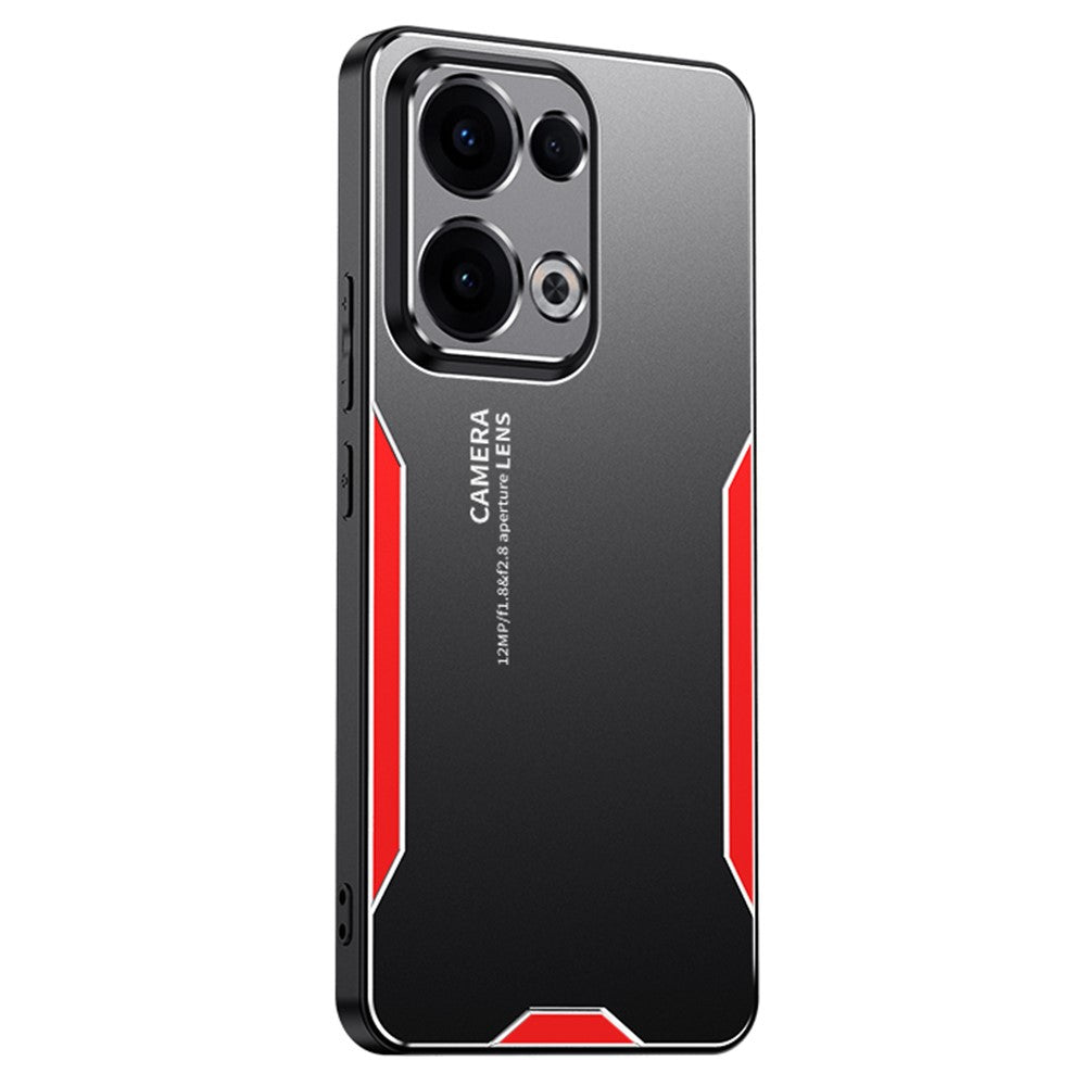 For Oppo Reno13 5G (Global) Phone Case Aluminium Alloy TPU PC Back Cover - Red