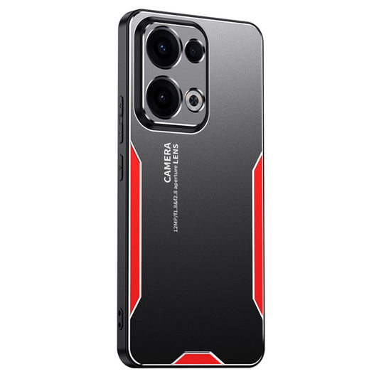 For Oppo Reno13 5G (Global) Phone Case Aluminium Alloy TPU PC Back Cover - Red