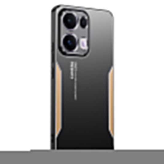 For Oppo Reno13 Pro 5G Phone Case Aluminium Alloy TPU PC Back Cover - Gold