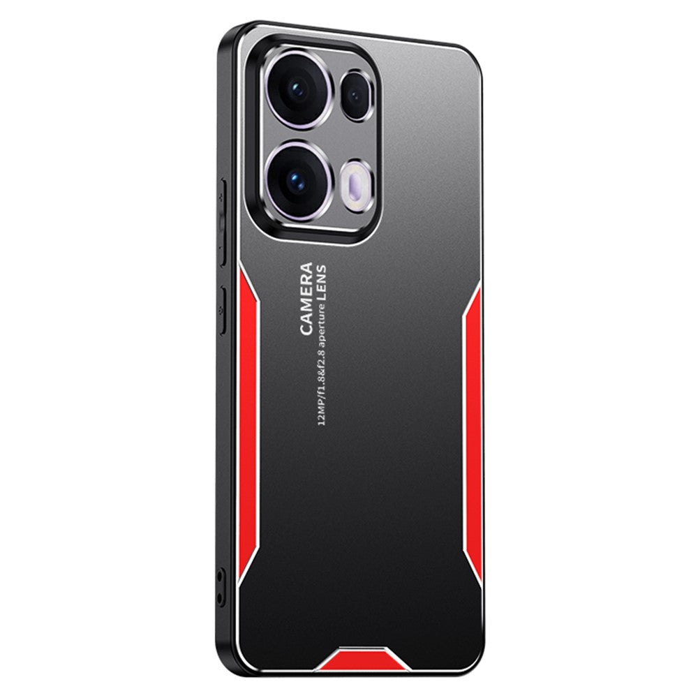 For Oppo Reno13 Pro 5G Phone Case Aluminium Alloy TPU PC Back Cover - Red
