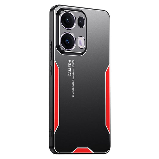 For Oppo Reno13 Pro 5G Phone Case Aluminium Alloy TPU PC Back Cover - Red