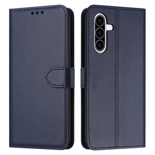 For Samsung Galaxy A26 5G Wallet Phone Case Leather Stand Cover with Strap - Blue