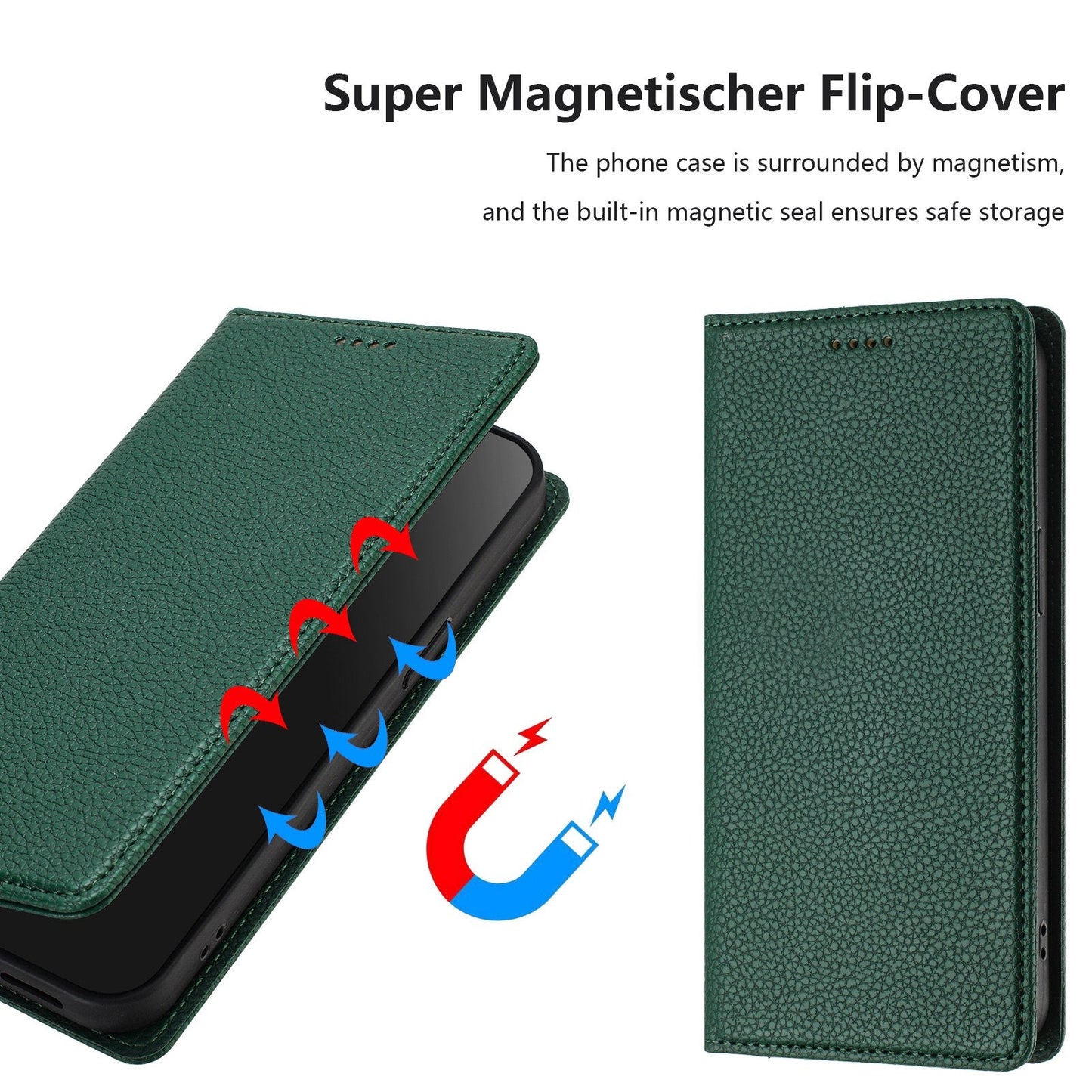 For Motorola Moto G Play (2025) 4G Wallet Case RFID Blocking Litchi Texture Leather Mobile Cover - Dark Green