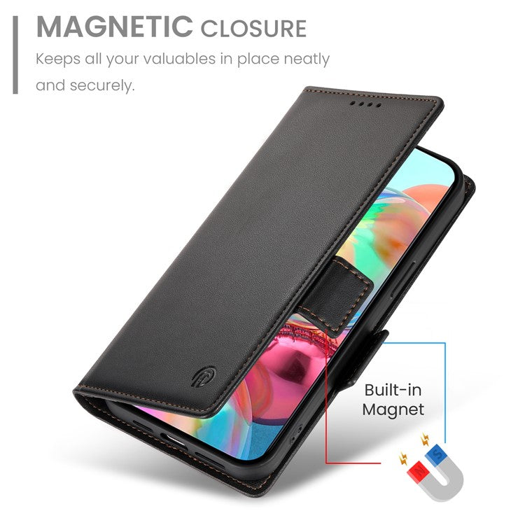 DF-010 For Google Pixel 9a Stand Case PU Leather Wallet Phone Cover - Black