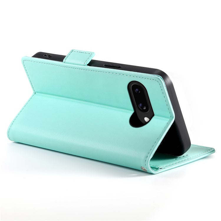 DF-010 For Google Pixel 9a Stand Case PU Leather Wallet Phone Cover - Mint Green