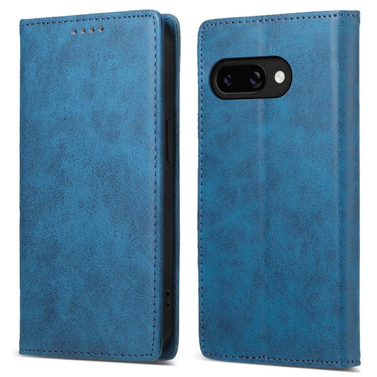 DF-05 For Google Pixel 9a Wallet Case RFID Blocking PU Leather Phone Cover - Blue