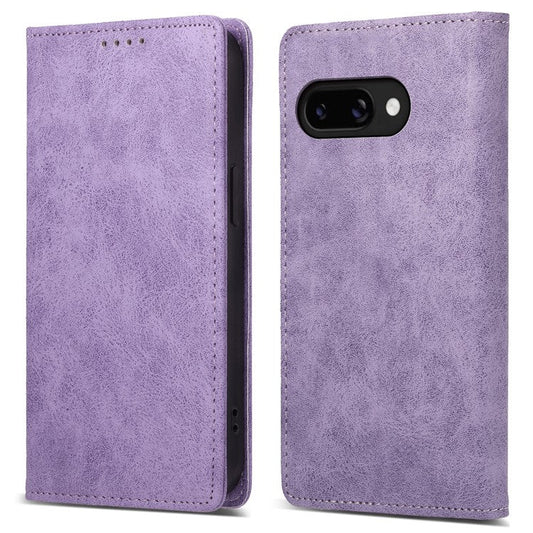 DF-05 For Google Pixel 9a Wallet Case RFID Blocking PU Leather Phone Cover - Purple