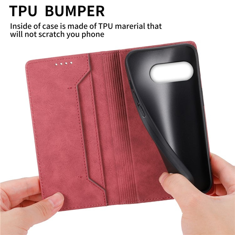 DF-05 For Google Pixel 9a Wallet Case RFID Blocking PU Leather Phone Cover - Red