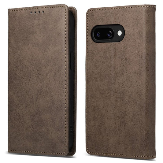 DF-05 For Google Pixel 9a Wallet Case RFID Blocking PU Leather Phone Cover - Brown