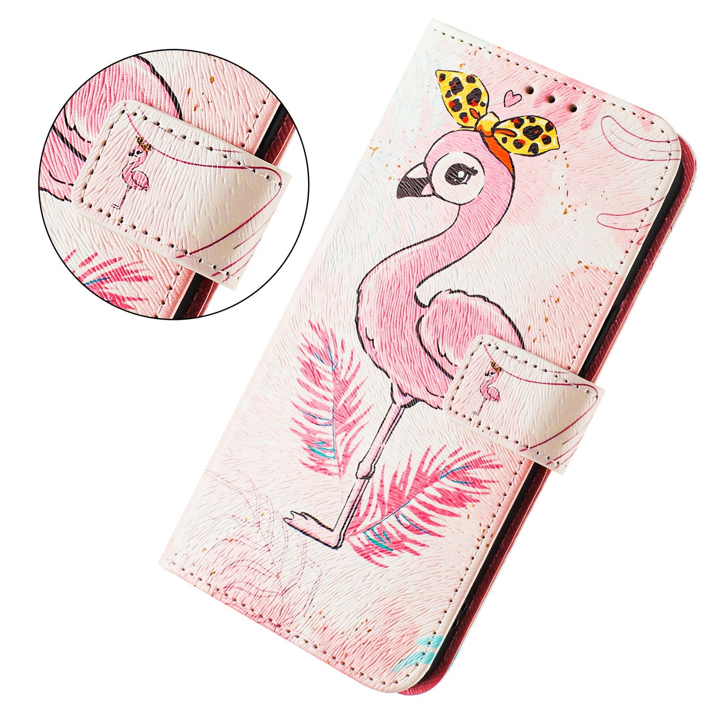 For Motorola Moto G Play (2025) 4G Case Pattern Printing Wallet Phone Cover with Strap - Bird