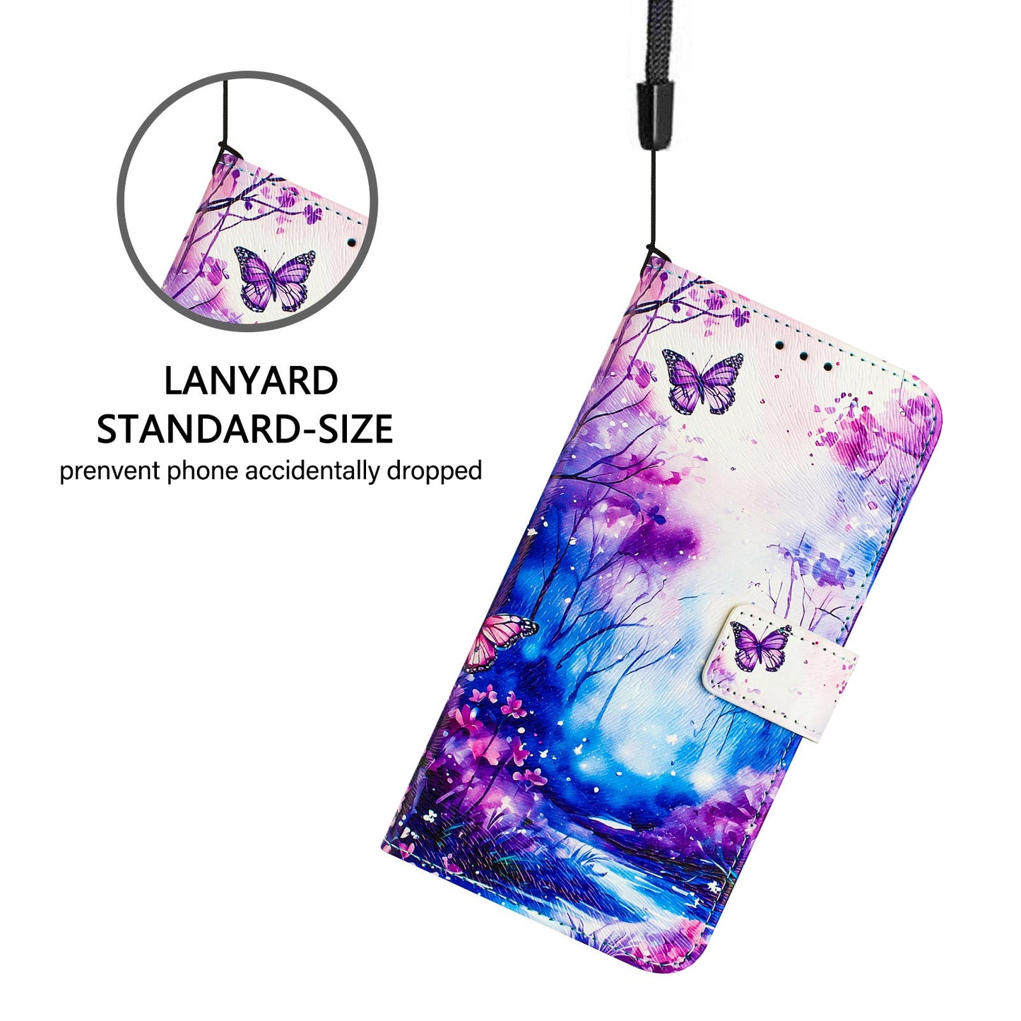 For Motorola Moto G Play (2025) 4G Case Pattern Printing Wallet Phone Cover with Strap - Dream Valley