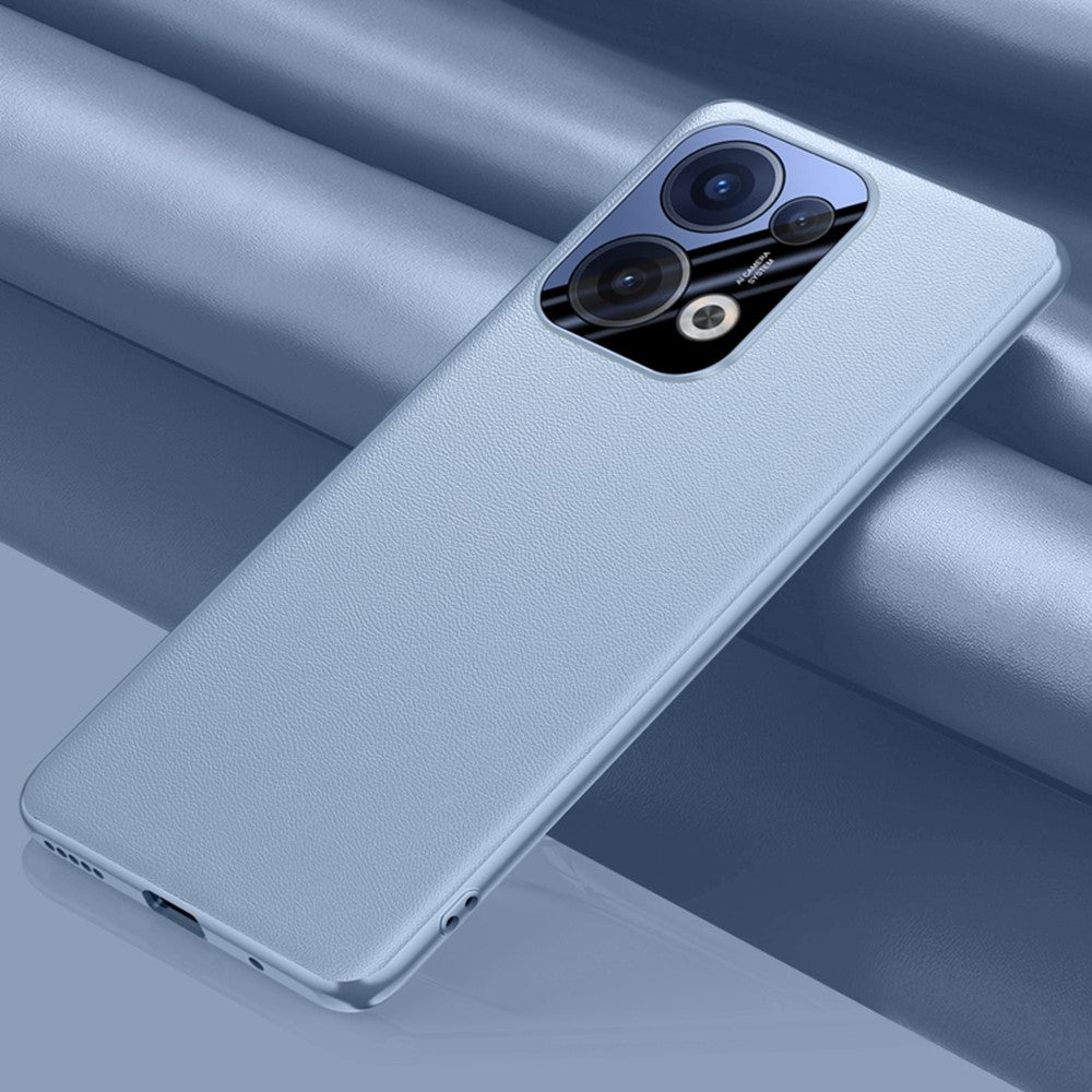 For Oppo Reno13 5G (Global) Case Drop Resistant PU Leather+TPU Phone Cover - Blue
