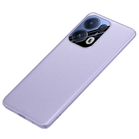For Oppo Reno13 Pro 5G Case Drop Resistant PU Leather+TPU Phone Cover - Purple
