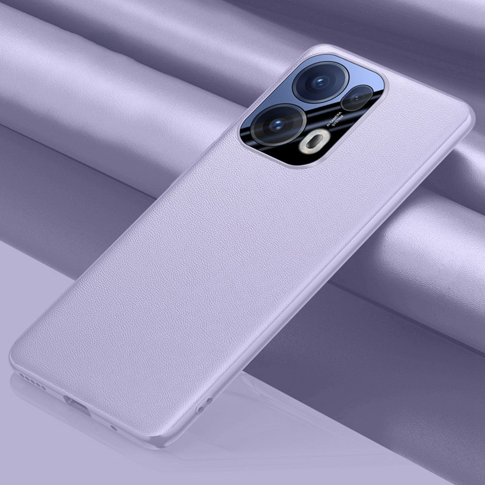 For Oppo Reno13 Pro 5G Case Drop Resistant PU Leather+TPU Phone Cover - Purple
