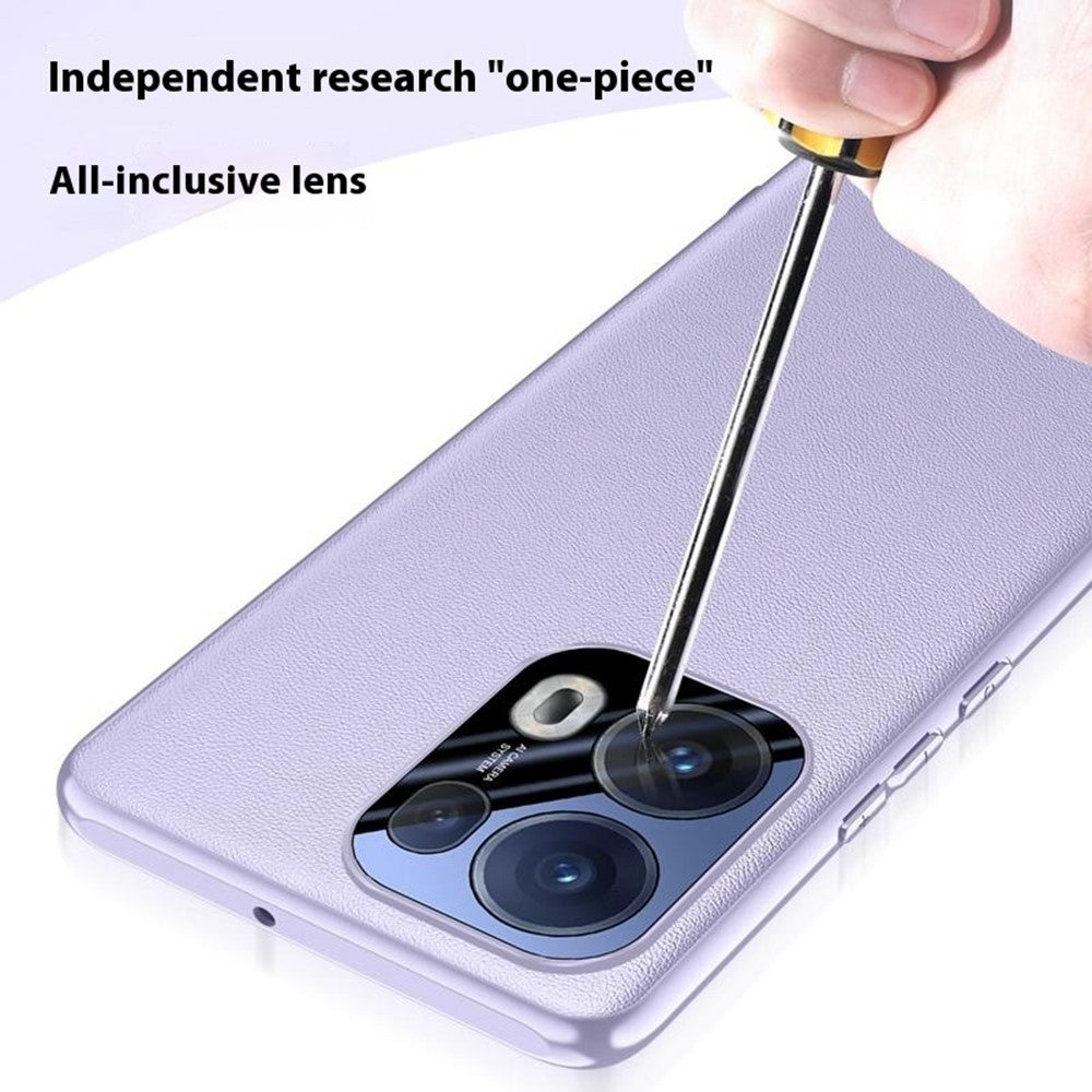 For Oppo Reno13 Pro 5G Case Drop Resistant PU Leather+TPU Phone Cover - Purple