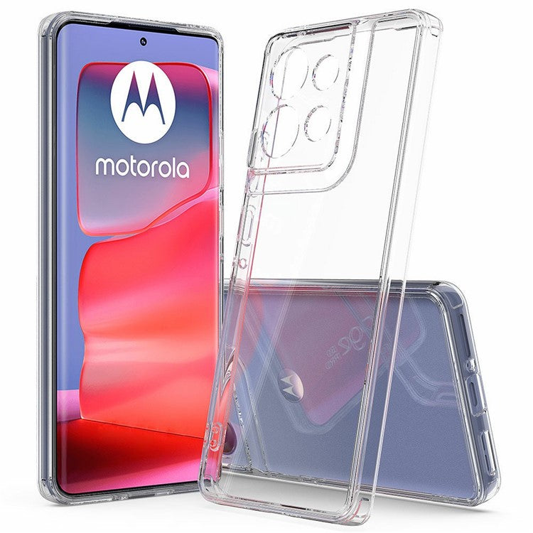 For Motorola Moto G75 5G Clear Phone Case TPU+Acrylic Shockproof Phone Back Cover