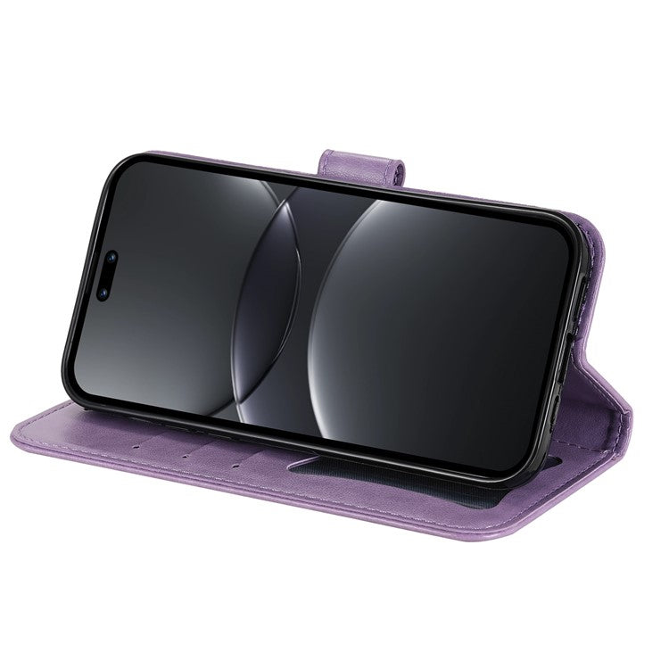 For Huawei nova 13 Pro 5G Case PU Leather Wallet Floral Phone Cover Stand View - Purple