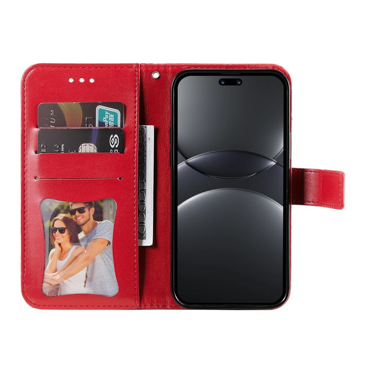 For Huawei nova 13 Pro 5G Case PU Leather Wallet Floral Phone Cover Stand View - Red