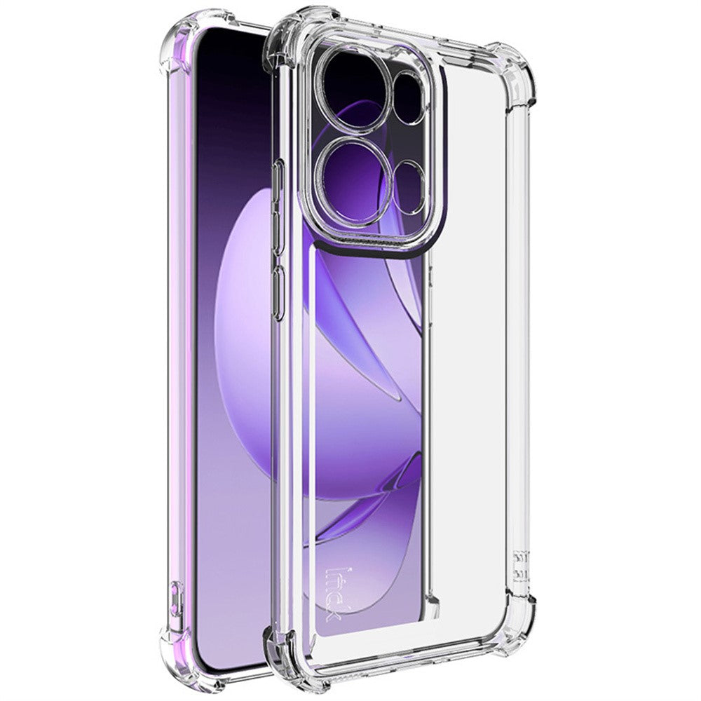 IMAK UX-4 Series For Oppo Reno13 Pro 5G Case Straight Frame Four Corner Shockproof Clear TPU Cover