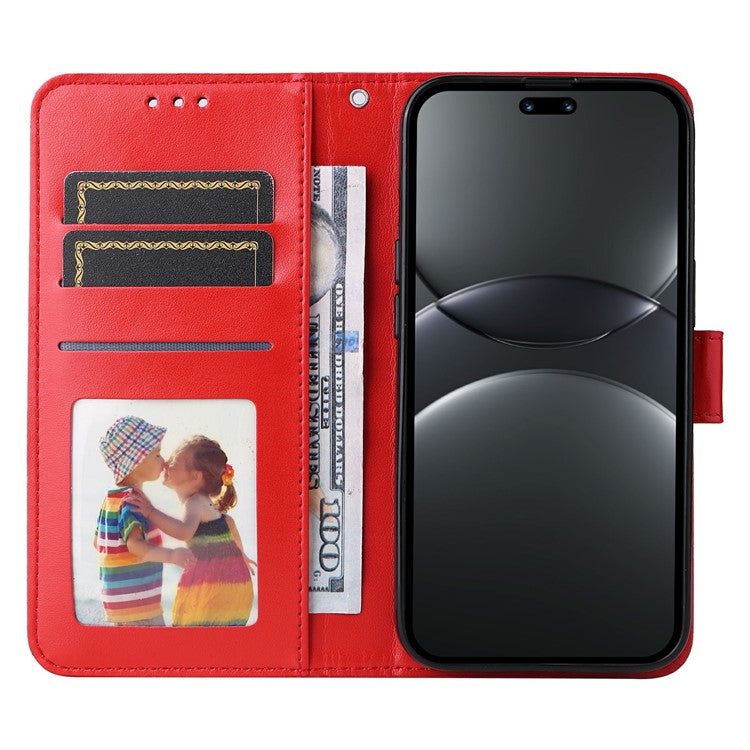 For Huawei nova 13 Pro 5G Case Sunflower Imprint Leather Wallet Phone Cover - Red