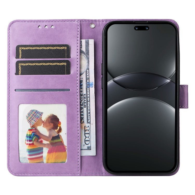 For Huawei nova 13 Pro 5G Case Sunflower Imprint Leather Wallet Phone Cover - Purple