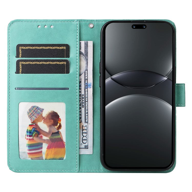 For Huawei nova 13 Pro 5G Case Sunflower Imprint Leather Wallet Phone Cover - Green