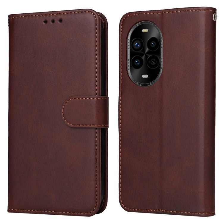 For Huawei nova 13 Pro 5G Case Wallet PU Leather Folio Flip Phone Cover - Brown