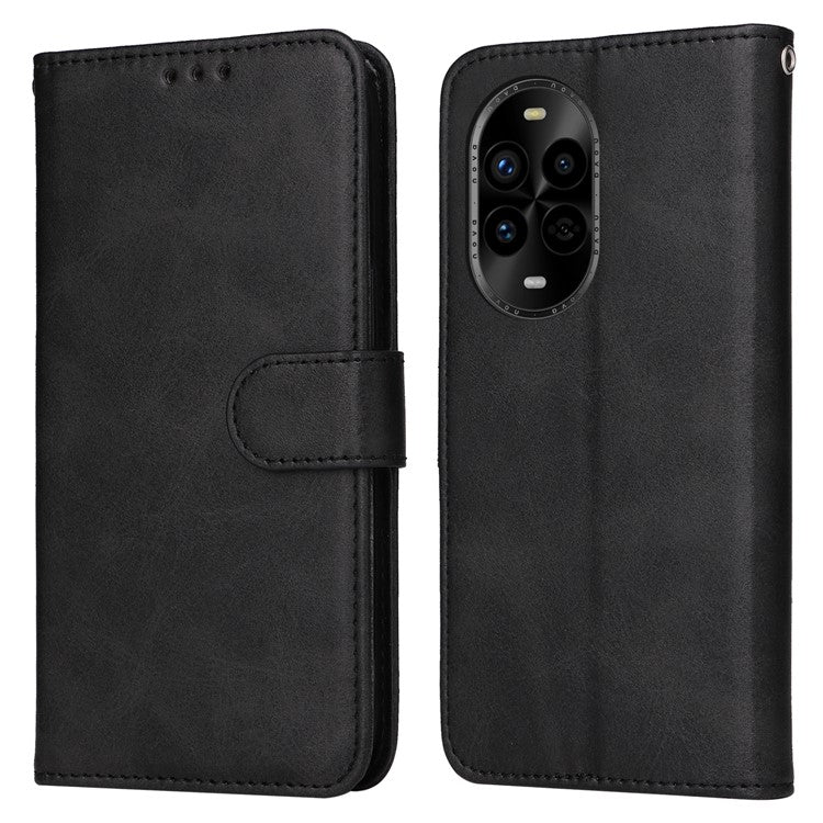 For Huawei nova 13 Pro 5G Case Wallet PU Leather Folio Flip Phone Cover - Black