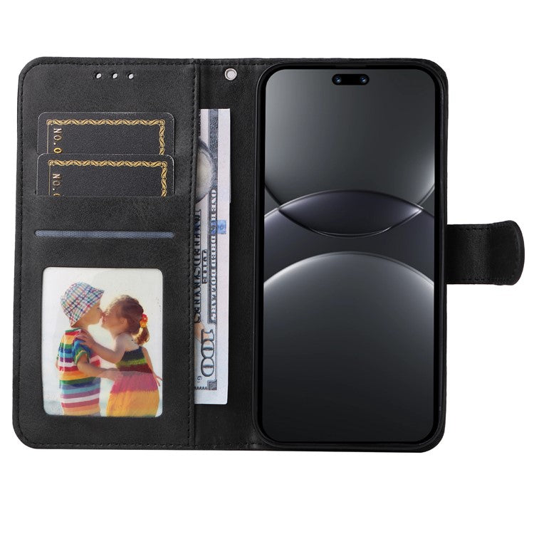 For Huawei nova 13 Pro 5G Case Wallet PU Leather Folio Flip Phone Cover - Black