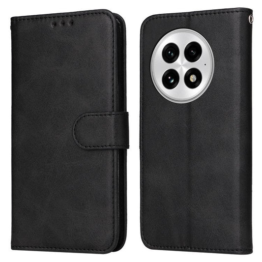 For OnePlus 13 Case Wallet PU Leather Folio Flip Phone Cover - Black