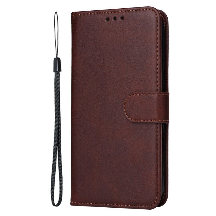 For OnePlus 13 Case Wallet PU Leather Folio Flip Phone Cover - Brown