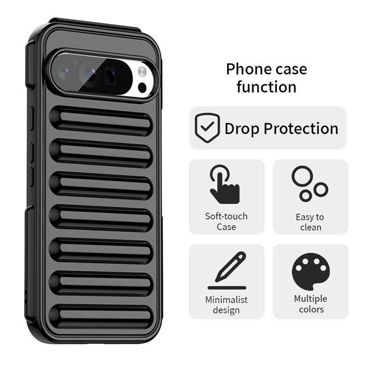 For Google Pixel 9 Pro XL Case Protective TPU Phone Cover - Black