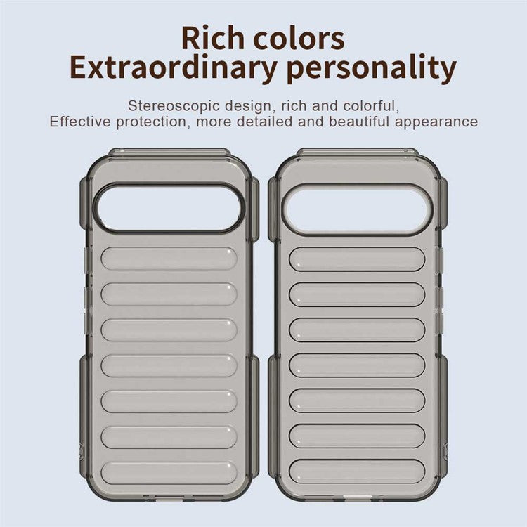 For Google Pixel 9 Pro XL Case Protective TPU Phone Cover - Transparent Grey