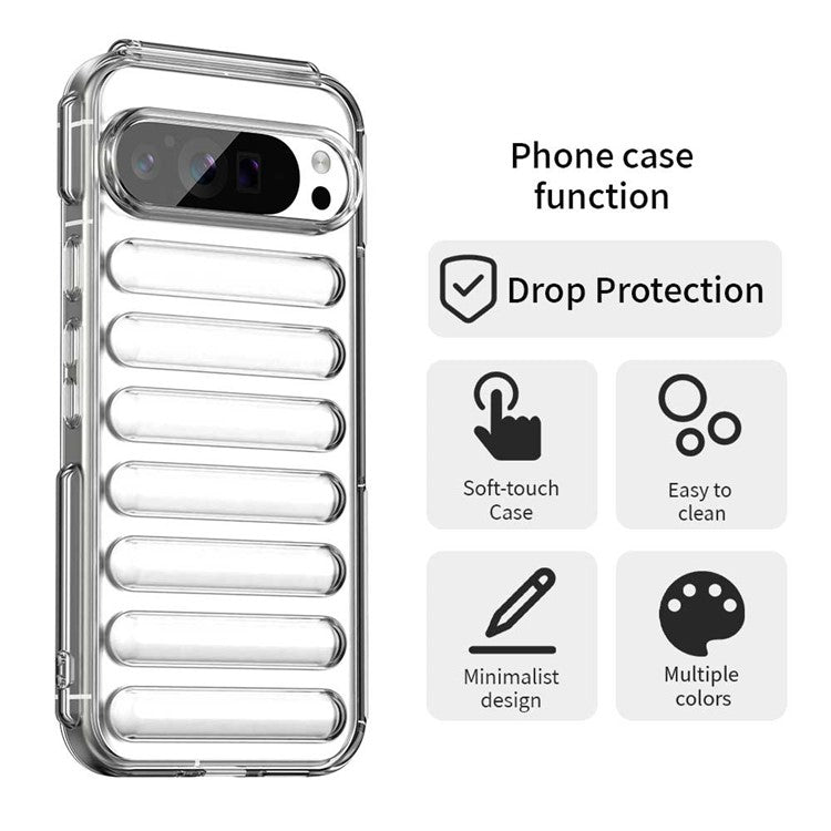 For Google Pixel 9 Pro XL Case Protective TPU Phone Cover - Transparent
