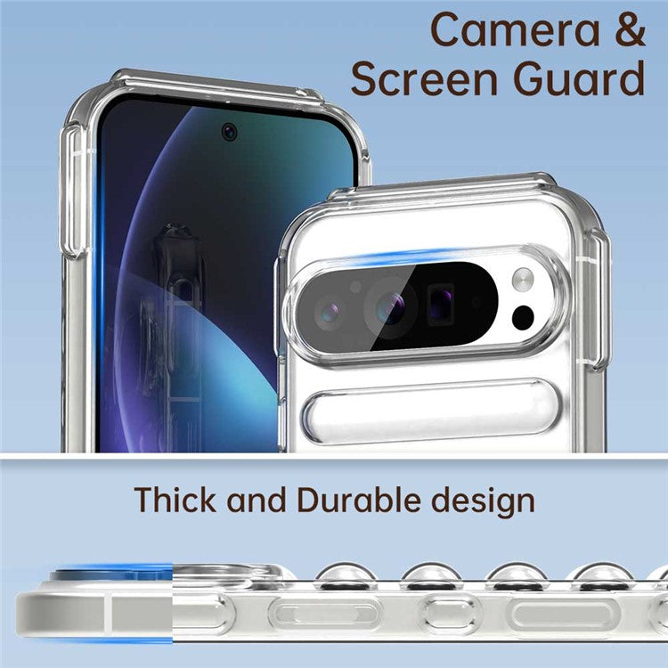 For Google Pixel 9 Pro XL Case Protective TPU Phone Cover - Transparent