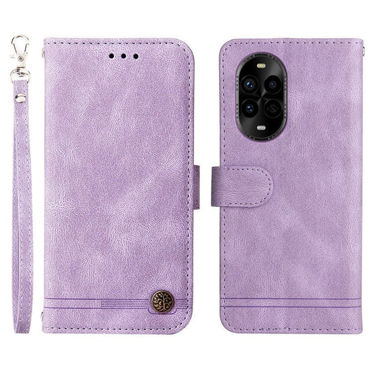 For Huawei nova 13 Pro 5G Wallet Case Skin Touch Leather Phone Cover Tree Pattern Hardware - Purple