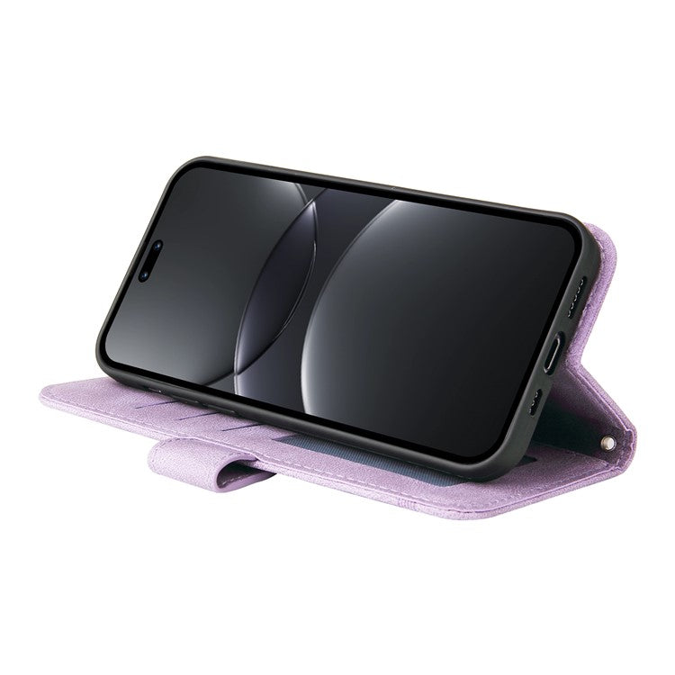 For Huawei nova 13 Pro 5G Wallet Case Skin Touch Leather Phone Cover Tree Pattern Hardware - Purple