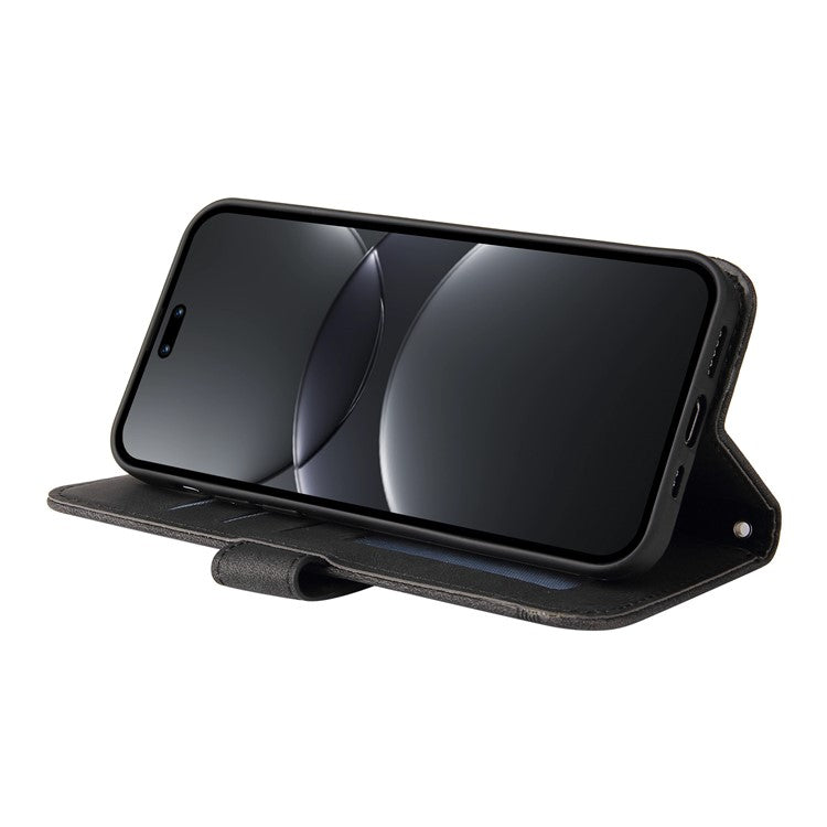 For Huawei nova 13 Pro 5G Wallet Case Skin Touch Leather Phone Cover Tree Pattern Hardware - Black