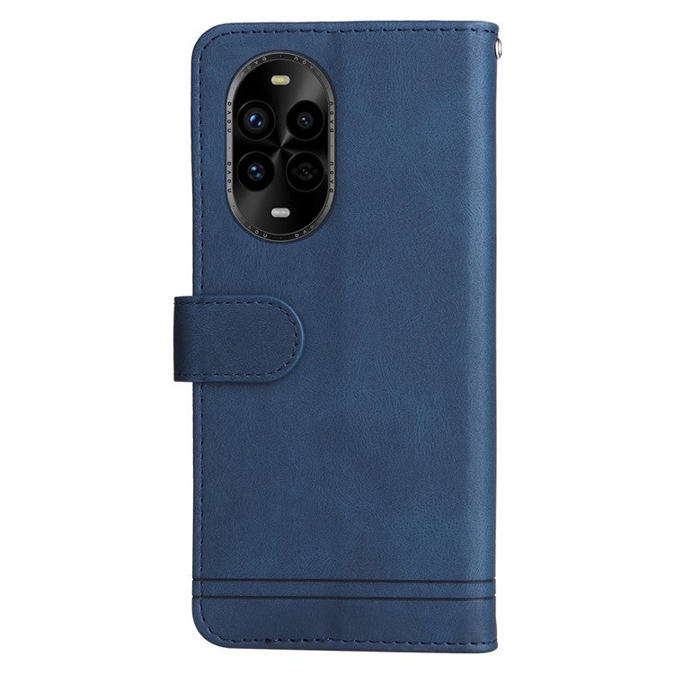 For Huawei nova 13 Pro 5G Wallet Case Skin Touch Leather Phone Cover Tree Pattern Hardware - Blue