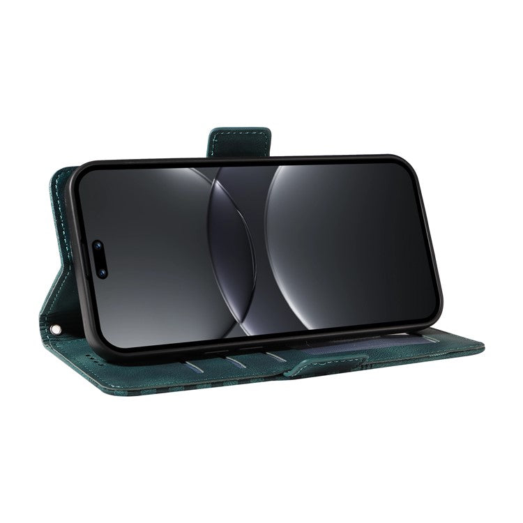 For Huawei nova 13 Pro 5G Case PU Leather Phone Cover Rhombus Starry Imprinted - Green