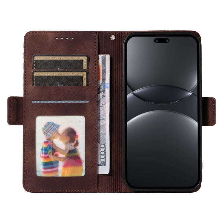 For Huawei nova 13 Pro 5G Case PU Leather Phone Cover Rhombus Starry Imprinted - Brown