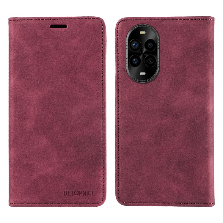 BETOPNICE 003 For Huawei nova 13 Pro 5G Wallet Case Leather Phone Cover with Stand - Red