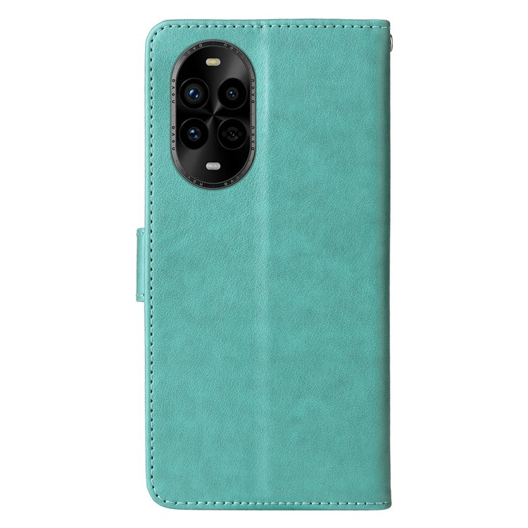 For Huawei nova 13 Pro 5G Leather Case Butterfly Floral Imprint Wallet Stand Cover - Green