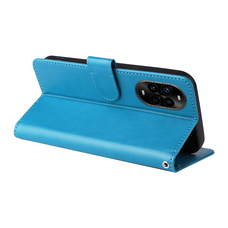 For Huawei nova 13 Pro 5G Leather Case Butterfly Floral Imprint Wallet Stand Cover - Blue