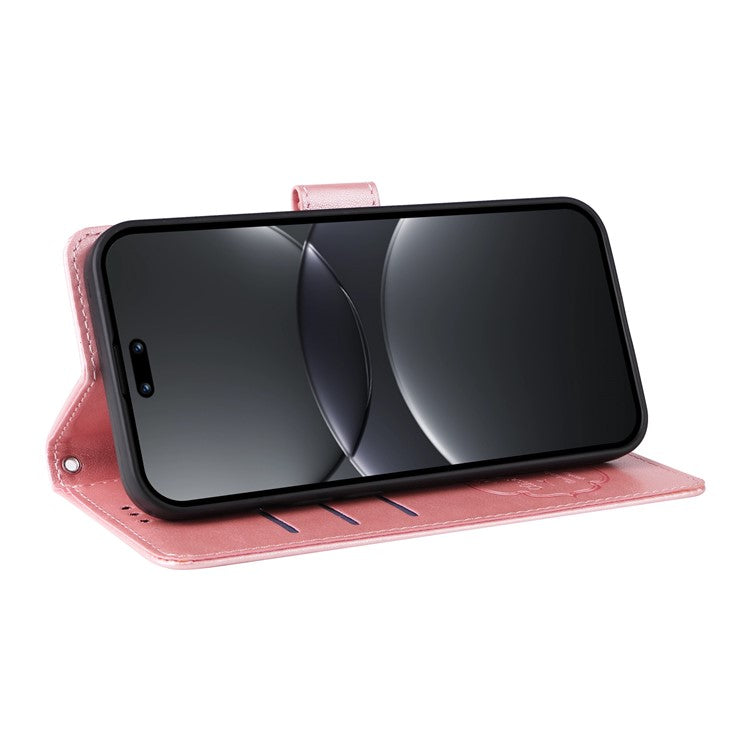 For Huawei nova 13 Pro 5G Leather Case Butterfly Floral Imprint Wallet Stand Cover - Pink