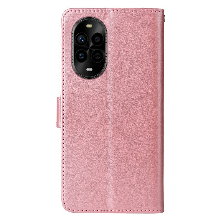 For Huawei nova 13 Pro 5G Leather Case Butterfly Floral Imprint Wallet Stand Cover - Pink