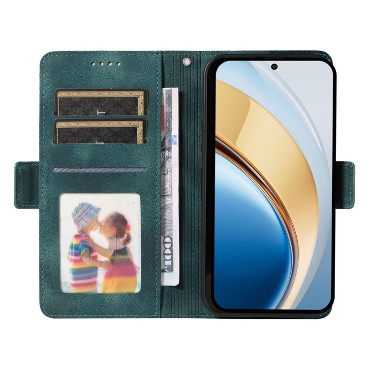 Leather Case for vivo Y300 5G / Y200 5G / V40 Lite (Indonesia) 5G / 4G Rhombus Starry Imprinted Phone Cover - Green