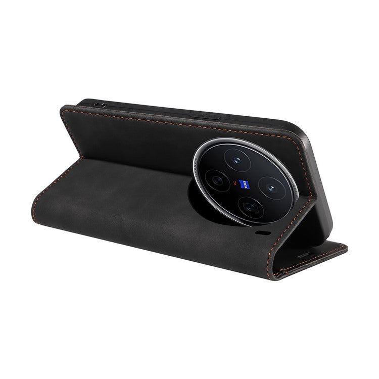 BETOPNICE 003 For vivo X200 5G Wallet Case Leather Phone Cover with Stand - Black